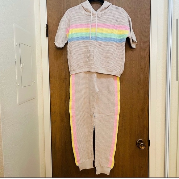 Anthropologie Saturday Sunday Rainbow Lounge Set - Picture 4 of 8